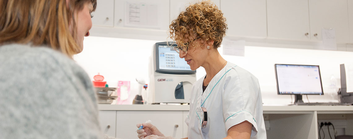 Gaz de sang en consultation de pneumologie à la policlinique de Bois-Guillaume