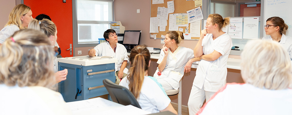 Staff de transmission en neurologie vasculaire.