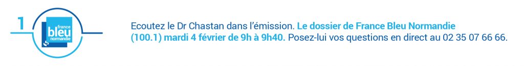 Écoutez le Dr Chastan sur France Bleu Normandie le mardi 5 février 2020 dans le cadre d'Avis d'experts sur l'épilepsie. 