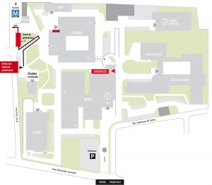 Plan d'accès centre de prélèvement Covid-19 - hôpital Saint-Julien