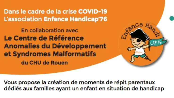 Enfance Handicap'76 mobilise des bénévoles pour aider les parents confinés avec leur enfant handicapé.