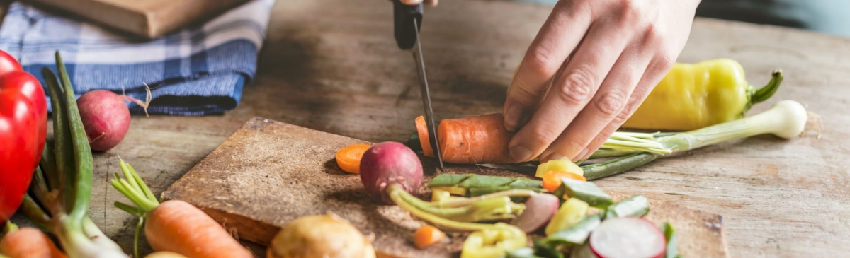 légumes sur planche