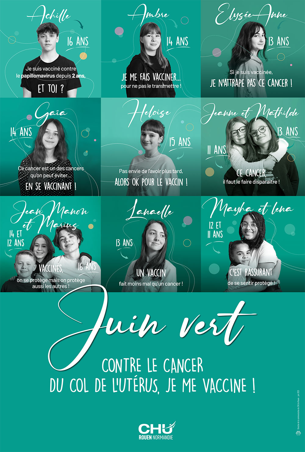 Affiche Juin Vert contre le cancer