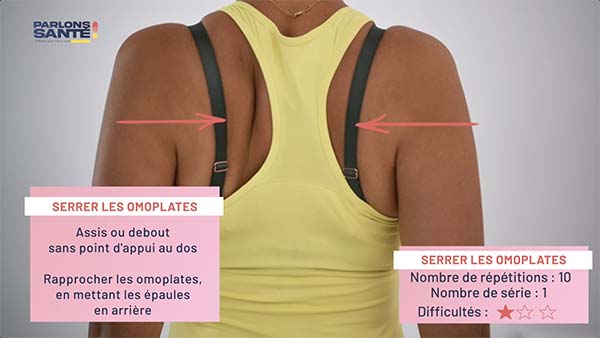 Serrer les omoplates – Ouvrir la cage thoracique et améliorer la posture